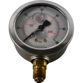 NEW Noshok Liquid Filled Pressure Gauge 0-60 BAR 0-800 PSI 2.5'' Bottom