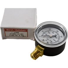 NEW Marsh Bellofram J1458 2'' 0-300 PSI Pressure Gauge 1/4'' NPT Lower