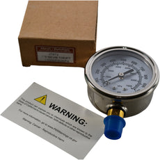 NEW Marsh Bellofram J7672 2.5'' 0-1000 PSI Liquid SS Gauge 1/4'' NPT LM