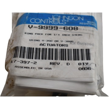NEW Johnson Controls V-9999-608 Ring Packing Kit 1/4'' Stem Valves – VB ...