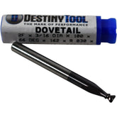 NEW Destiny Tool BEN12DT162C 3/16'' Solid Carbide Dovetail Cutter 66 Deg