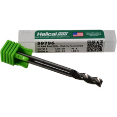 NEW Helical 59796 Carbide End Mill 6mm 3 Flute Corner Radius for Aluminum