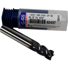 NEW GARR 62437 VRX 7/16'' 4-Flute Carbide End Mill 7/8'' FL 2-3/4'' OAL AlTiN