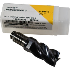 NEW Kennametal UKDV0750Y4CU KCPM15 HARVI II Carbide End Mill 3/4'' 4-Flute AlTiN