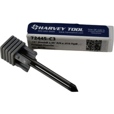 NEW Harvey Tool 72445-C3 Solid Carbide Pointed Chamfer Cutter 3/16'' 45� 2FL