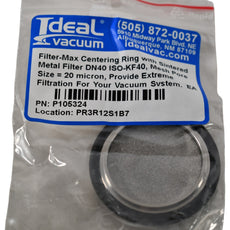 NEW Ideal Vacuum Filter-Max Centering Ring Sintered Metal DN40 KF40 20�m P105324