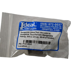 NEW Ideal Vacuum Swagelok Ultra-Torr 3/8'' In Union SS-6-UT-6-600