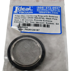 Ideal Vacuum P105324 Centering Ring DN40 ISO-KF40 Sintered Metal Filter 20 Micron