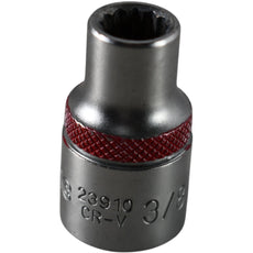Sonic 23910 1/2'' Drive 3/8'' SAE 12-Point Socket Flank Chrome