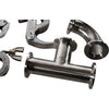 Sanitary Stainless Steel Fittings Tri-Clamp Clamps Assorted Lot Industrial Brewery