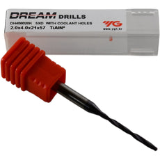 NEW YG-1 DH408020K 2.0mm Carbide Dream Drill 5XD Coolant Thru 4mm Shank TiAlN