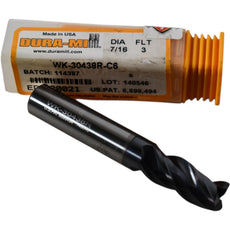 NEW Dura-Mill WK-30438R-C6 7/16'' Carbide End Mill 3 Flute EDP 20021