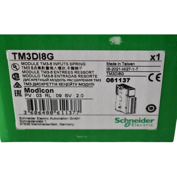NEW Schneider Electric Modicon TM3DI8G 8 Channel Digital Input Module ...