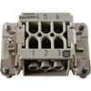 NEW Harting 09330062701 Han E Female Connector Insert 6 Pos Screw 16A 500V 6B