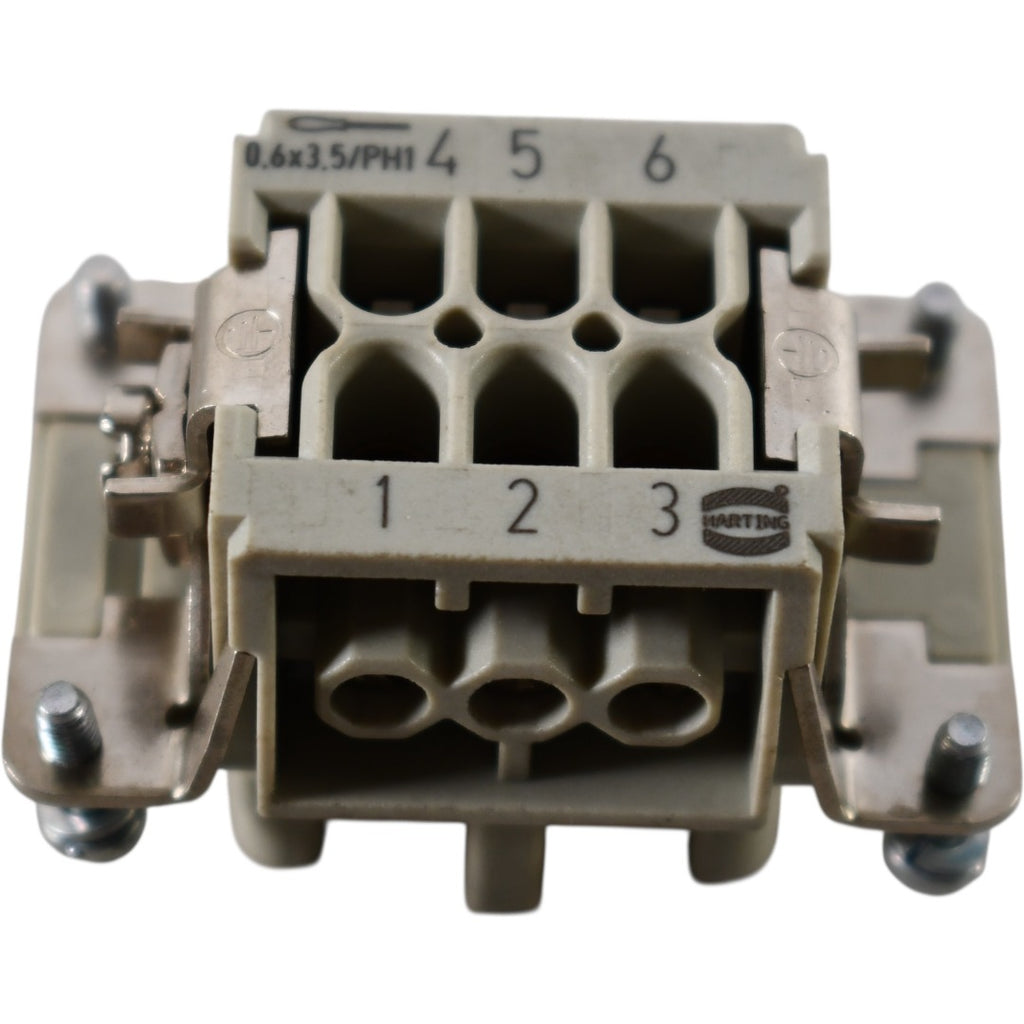Han. Contact Insert Relay Module NEW Harting 09330062701 Han E Female Connector Insert 6 Pos Screw 16A ...
