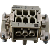 NEW Harting 09330062701 Han E Female Connector Insert 6 Pos Screw 16A 500V 6B