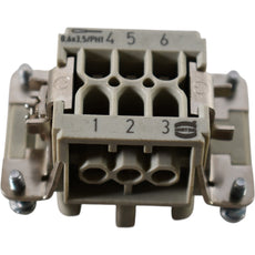 NEW Harting 09330062701 Han E Female Connector Insert 6 Pos Screw 16A 500V 6B