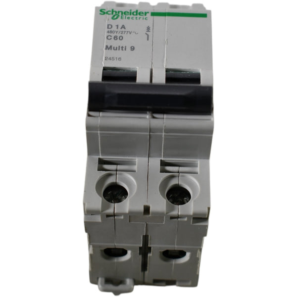 NEW Schneider Electric 24516 Multi 9 C60 1A 2-Pole D-Curve Circuit Bre ...