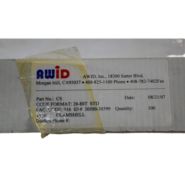 AWID CS-AWID Clamshell Proximity Card 125kHz 26-Bit STD Access Control ...