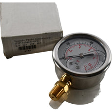 NEW Dynamic Fluid Components CF1P-010A 160 PSI 2.5'' Glycerine Filled Pressure Gauge