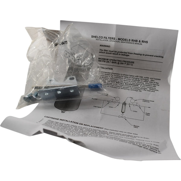 NEW Shelco RHS-786A-BSPT Single Filter Housing 316L Stainless Steel 3 ...