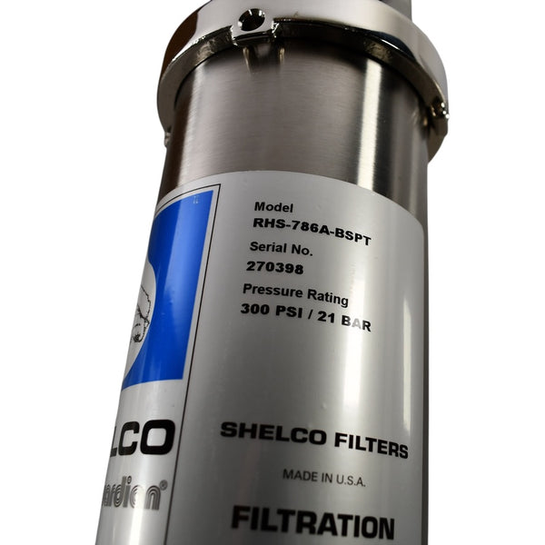 NEW Shelco RHS-786A-BSPT Single Filter Housing 316L Stainless Steel 3 ...