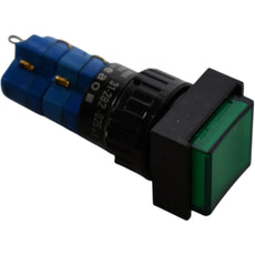 NEW EAO 31-282.025 Green Pushbutton Switch DPDT 5A 250V Maintained 16mm Panel