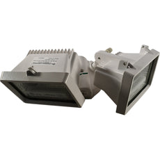 NEW Lithonia OFTM 300Q 120 LP WH Outdoor Mini Twin Head Flood Light White