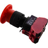 NEW Idec HW1B-V4F02-R 22mm Red Mushroom Emergency Stop Push Button Switch 2NC