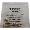 Pack of 25 NEW Radax Brass Dowel Pins 1/8 x 3/8 Inch Precision Ground DPB02x06MC