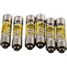NEW Lot 6 Bussmann LP-CC-2 Low-Peak Time Delay Class CC Fuse 2A 600V 10x38mm