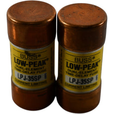 NEW Lot of 2 Bussmann LPJ-35SP Low-Peak Fuse 35A 600V Time Delay Class J