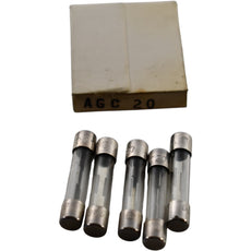 Pack of 5 NEW Bussmann AGC20 20A 32V Glass Fast Acting Automotive Fuse