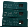 Lot of 5 NEW Daito GP75 7.5A 250V AC/DC Alarm Fuse Plug-In Type