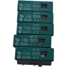 Lot of 5 NEW Daito GP75 7.5A 250V AC/DC Alarm Fuse Plug-In Type