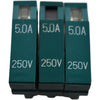 Lot of 3 NEW Daito 32-1234 5A 250V Alarm Fuse Plug-In Type