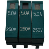 Lot of 3 NEW Daito 32-1234 5A 250V Alarm Fuse Plug-In Type