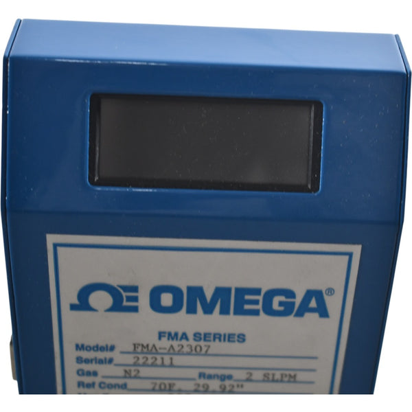 NEW Omega FMA-A2307 Mass Flow Meter 0-2 LPM Gas 1/4''NPT 24VDC Display ...