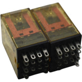 Lot of 2 Omron MY4N Power Relay 24VAC Coil 4PDT LED General Purpose