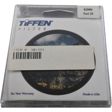 NEW Tiffen 62R25 62mm Red 25 Filter for Black and White Photography