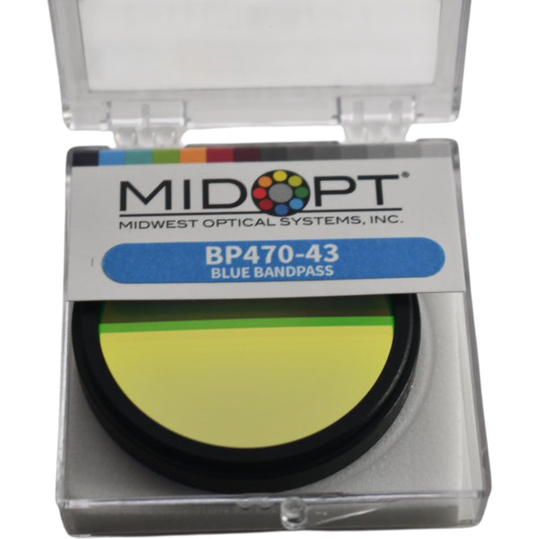 NEW MidOpt BP470-43 Bandpass Filter 470nm 43mm Diameter M43x0.75 Optic ...