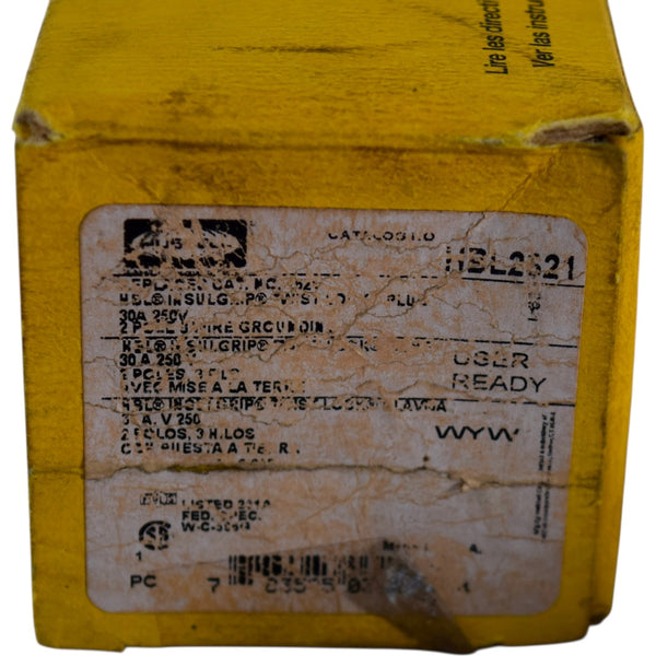 NEW Hubbell HBL2521 Plug 20A 277V 480V 3 Phase L22-20P Grounding – VB ...