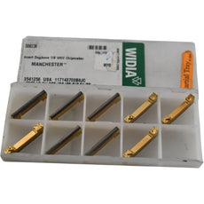 Pack of 9 NEW Widia 508238 Carbide Insert Dogbone 1/8 WOC M93 Chipmaker