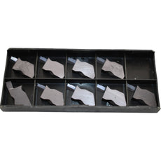Pack of 9 NEW Horizon HTN WF020911 01 323 Carbide Grooving Inserts