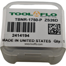 NEW Tool-Flo TBNR-1750-P ZS26D Carbide Milling Insert 1750 2414194 0.312'' Thick