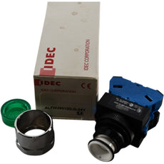 NEW IDEC ALFW29910D-G-24V Illuminated Pushbutton Switch Green 24VDC Flush Mount