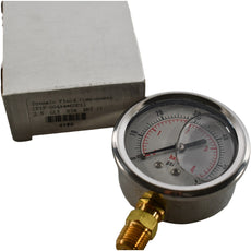 NEW Dynamic Fluid Components CF1P-004A 0-60 PSI 2.5'' Glycerine Filled Gauge