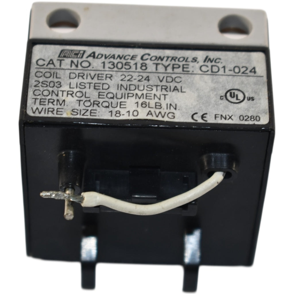 Module Contactor Driver NEW Advance Controls 130518 CD1-024 Coil Driver 22-24VDC Contactor Ass ...