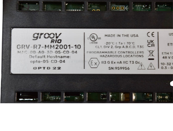 NEW Opto 22 groov RIO GRV-R7-MM2001-10 Edge I/O Module – VB Industrial ...