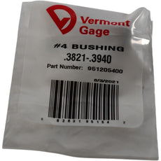 NEW Vermont Gage 9512045400 #4 Brass Pin Gage Handle Bushing .3821-.3940